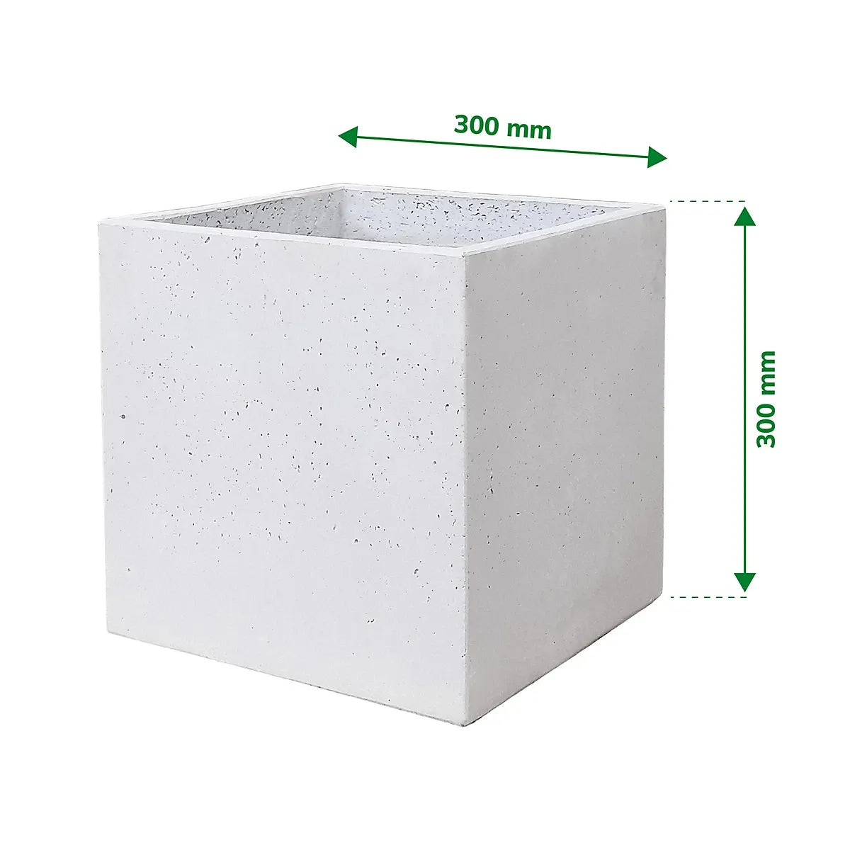 Verve 29L Light grey Concrete Square Planter (H)30cm (W)30cm (D)30cm