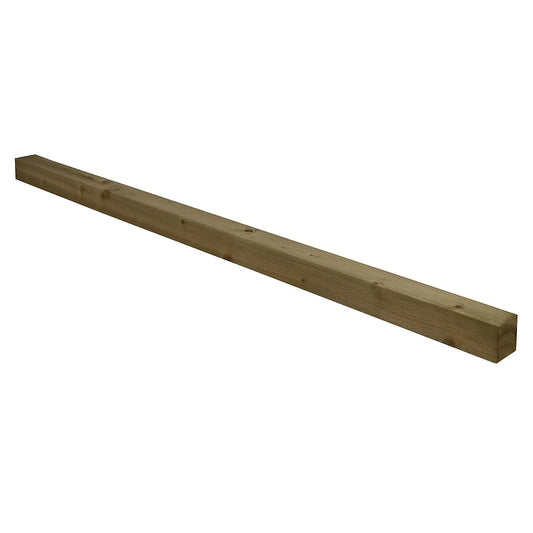 Forest Garden Square Timber Fence post (H)2.4m (W)100mm